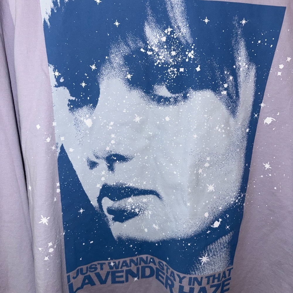 Taylor Swift Midnights Lavender Haze Long Sleeve Graphic Tee Size Medium - Picture 3 of 5